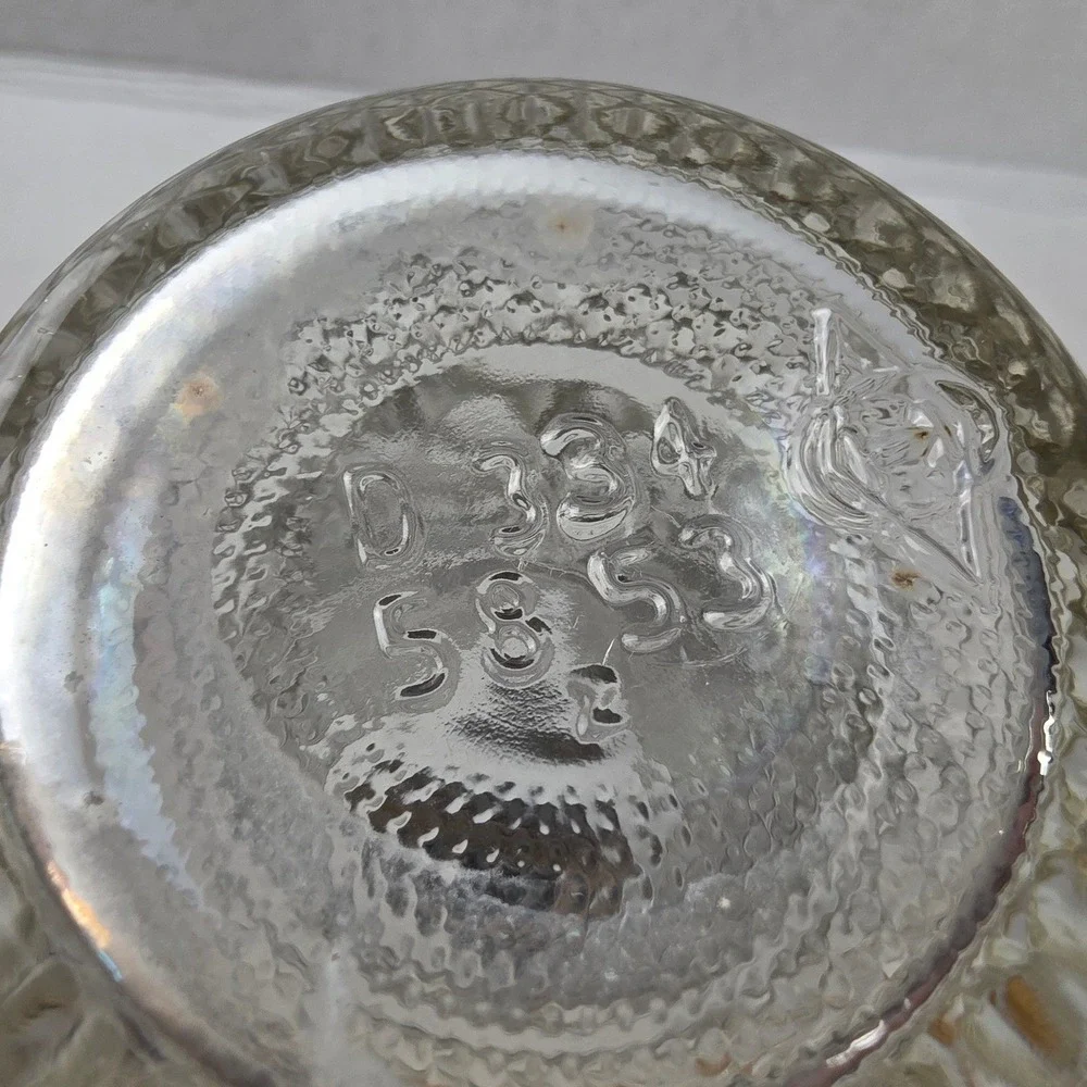 Vintage Jim Beam Bonded Beam Embossed Glass Liquor Pour Bottle w/ Metal Spout